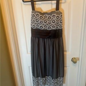 R&M Richards Black and White Lace Dress